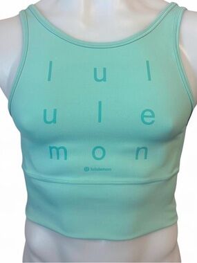 Lululemon Power Pivot Everlux Cropped Tank Reversible size 10 in Wild Mint